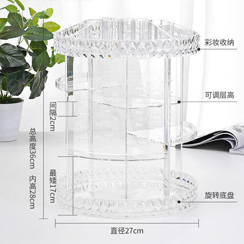 Rotating cosmetic storage box