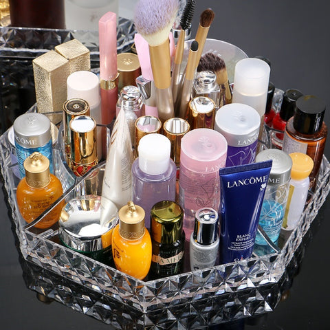 Rotating cosmetic storage box