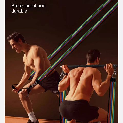 Multi-functional Tension Device Home Sports Fitness Equipment Tension Belt Chest Muscle Training Elastic Belt 11 Piece Tension Rope