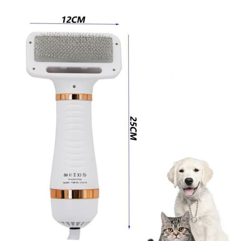 2 in 1 Pet Drying Brush Pet Hair Dryer Comb