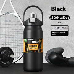 304 Stainless Steel Large Belly Double Drinking Straw Insulated Cup