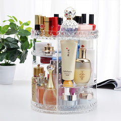 Rotating cosmetic storage box