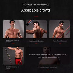 Multi-functional Tension Device Home Sports Fitness Equipment Tension Belt Chest Muscle Training Elastic Belt 11 Piece Tension Rope