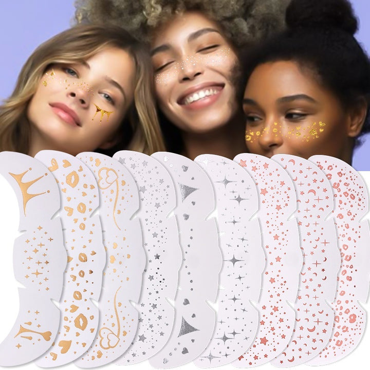 Freckle Tattoo Sticker Hot Gold And Silver