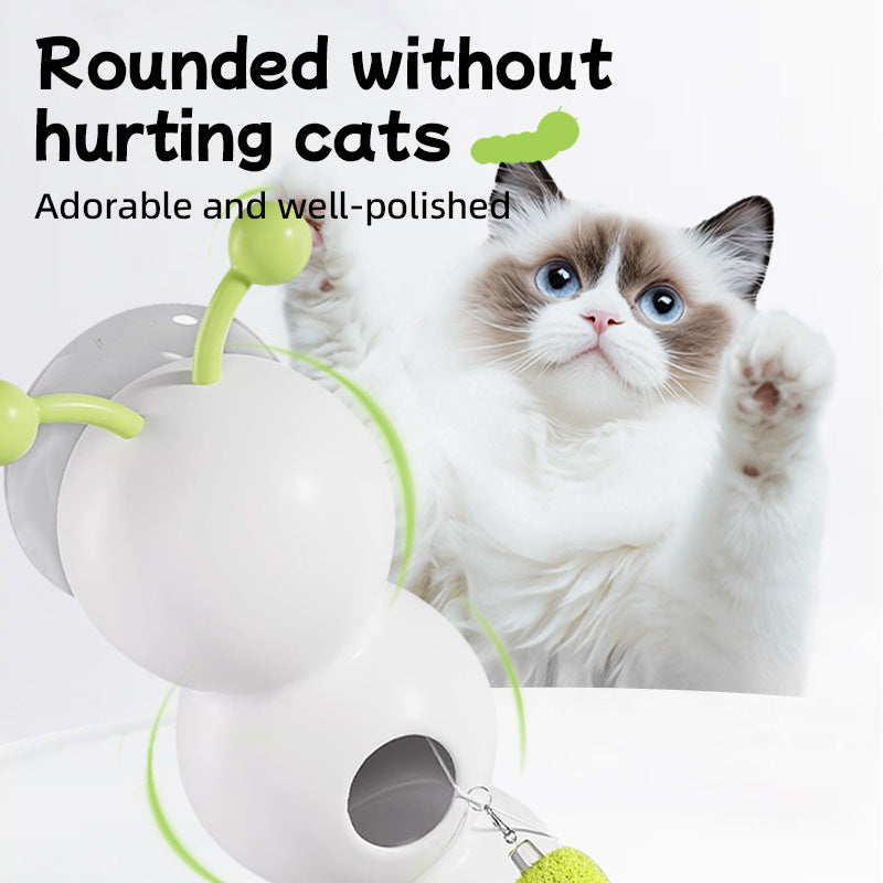 Pet Cat Electric Caterpillar Fun Cat Stick Toy Feather Tail Intelligent Induction Self-hi To Relieve Boredom
