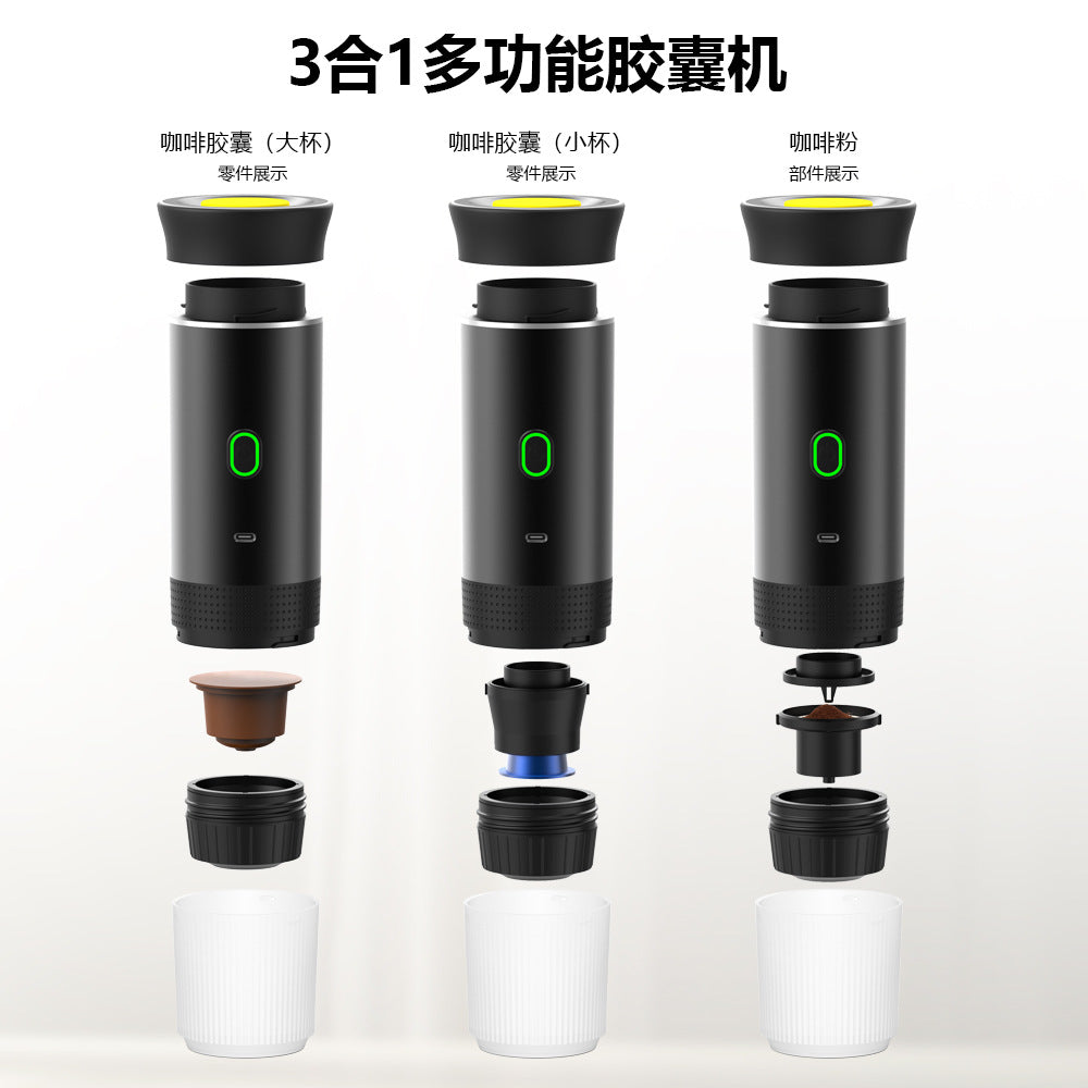 Portable Capsule Coffee Machine American-Italian Espresso Electric Small Wireless Heating Pump Coffee Machine