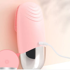 Mini Silicone Electric Face Cleansing Brush Electric Facial Cleanser Facial Cleansing Brush Skin Massager Skin Care Tools