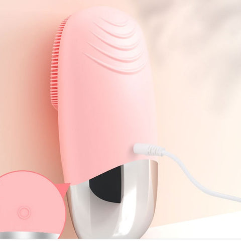 Mini Silicone Electric Face Cleansing Brush Electric Facial Cleanser Facial Cleansing Brush Skin Massager Skin Care Tools